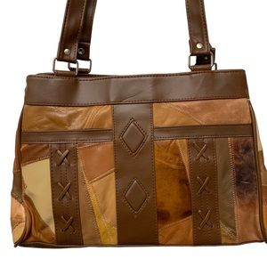 Leather Shoulder Bag Purse With Matching Coin Purse & Wallet